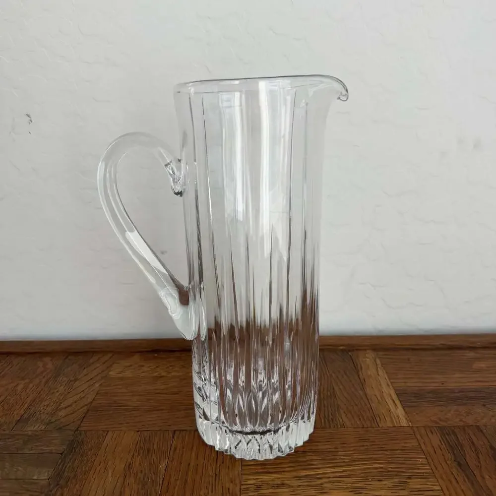 Mikasa Arctic Lights Crystal Pitcher with Vertical Cuts